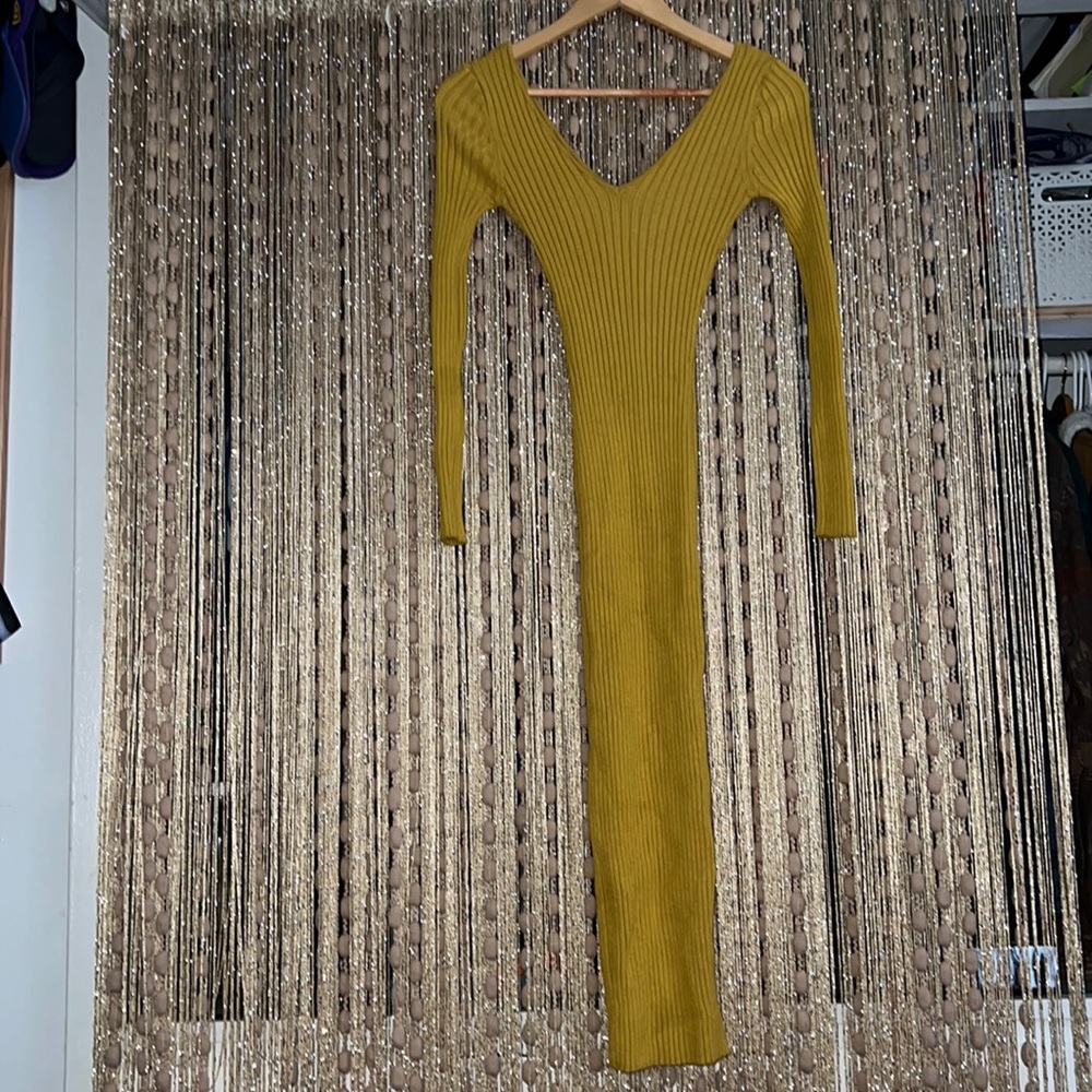 Banana Yellow Long sleeve dress